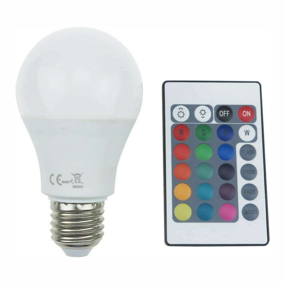 20210519173526_aca_lampa_led_gia_ntoui_e27_rgbw_650lm_dimmable_a608rgbwn ΛΑΜΠΑ LED A60 E27 230V 8W IR RGB+3000K - Image 1