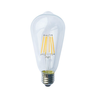 ΛΑΜΠΑ LED FILAMENT EDISON 8W E27 900LM 4000Κ