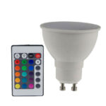 ΛΑΜΠΑ LED 5W RGB+3000K GU10 400LM ΕΝΑΛ. ΧΡΩΜ.
