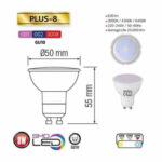 ΛΑΜΠΑ LED GU10 8W 6000K  PLUS-8 - Image 2