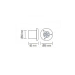 ΦΩΤΙΣΤΙΚΟ ΣΠΟΤ ΧΩΝΕΥΤΟ LED SMD 1.2W 230V ΧΡΩΜΙΟ ΣΤΡΟΓΓΥΛΟ ΛΕΥΚΟ ΦΩΣ ΣΤΕΓΑΝΟ IP67 SAFIR - Image 3
