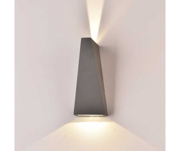 vtac-8299-v-tac-vt-826-6w-led-cob-wall-light-warm-white-3000k-aluminium-grey-body-ip65-sku-8299-2b3 Στεγανό Επιτοίχιο Εξωτερικό Φωτιστικό - Γκρί - Image 1