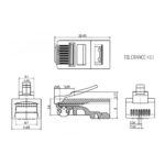 SM114 ΤΗΛΕΦΩΝΙΚΟ ΚΛΙΠ 8P8C (CAT5) - Image 2