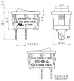 ΔΙΑΚΟΠΤΗΣ ROCKER MINI 2P ON-OFF 6A/250V ΜΑΥΡΟΣ RK2-16 - Image 3