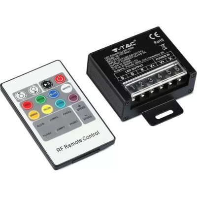 V-TAC LED ΚΟΝΣΟΛΑ ΔΙΑΧΕΙΡΙΣΗΣ RGB ΜΕ ΤΗΛΕΧΕΙΡΙΣΤΗΡΙΟ RF 20 ΚΟΥΜΠΙΩΝ ΜΙΚΡΟ V-TAC SKU: 3340