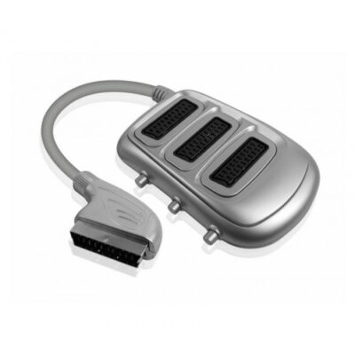 ΠΟΛΥΜΠΡΙΖΟ SCART 1 ΑΡΣΕΝΙΚΟ ΣΕ 3 ΘΗΛΥΚΑ ΜΕ ΔΙΑΚΟΠΤΕΣ ΚΑΙ ΚΑΛΩΔΙΟ 0,5m