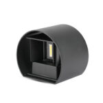 LED ΕΠΙΤΟΙΧΙΟ ΦΩΤΙΣΤΙΚΟ 6W ΣΤΡΟΓΓΥΛΟ ΜΑΥΡΟ ΣΩΜΑ 4000K