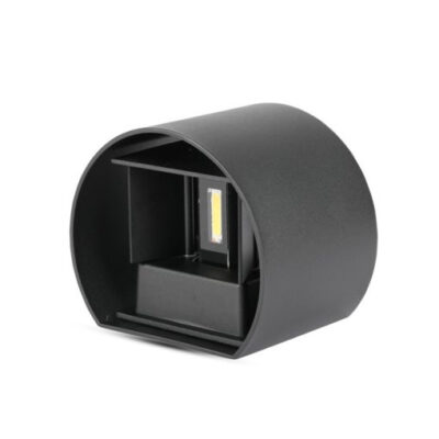 LED ΕΠΙΤΟΙΧΙΟ ΦΩΤΙΣΤΙΚΟ 6W ΣΤΡΟΓΓΥΛΟ ΜΑΥΡΟ ΣΩΜΑ 4000K