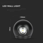 ΑΠΛΙΚΑ LED ΣΤΡΟΓΓΥΛΟ 6W ΑΡΧΙΤΕΚΤΟΝΙΚΟΥ ΦΩΤΙΣΜΟΥ 4000K ΜΑΥΡΟ - Image 3