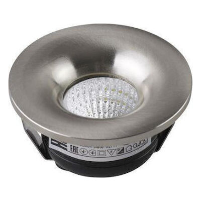 HOROZ ELECTRIC ΣΠΟΤ ΧΩΝΕΥΤΟ LED COB 3W 230V ΣΤΡΟΓΓΥΛΟ ΧΡΩΜΙΟ ΜΑΤ ΑΛΟΥΜΙΝΙΟΥ ΜΕ ΤΡΟΦΟΔΟΤΙΚΟ ΦΥΣΙΚΟ ΛΕΥΚΟ 4200Κ BIANCA 016-036-0003