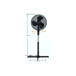 HAUSBERG ΑΝΕΜΙΣΤΗΡΑΣ ΟΡΘΟΣΤΑΤΗΣ 55W 43cm ΜΑΥΡΟΣ