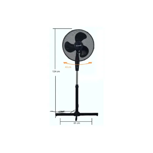 hb5100ng-1 HAUSBERG ΑΝΕΜΙΣΤΗΡΑΣ ΟΡΘΟΣΤΑΤΗΣ 55W 43cm ΜΑΥΡΟΣ - Image 1