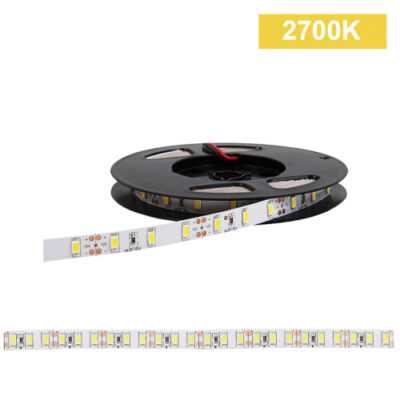 ΤΑΙΝΙΑ LED 6W/m CHIP 2835 60CHIPS/M 2700K (ΘΕΡΜΟ) 300Lm IP20 12V