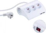 ΠΟΛΥΠΡΙΖΟ 5 ΘΕΣΕΩΝ ΜΕ ΔΙΑΚΟΠΤΗ, 2 USB ΚΑΙ ΚΑΛΩΔΙΟ 1.3m ΛΕΥΚΟ
