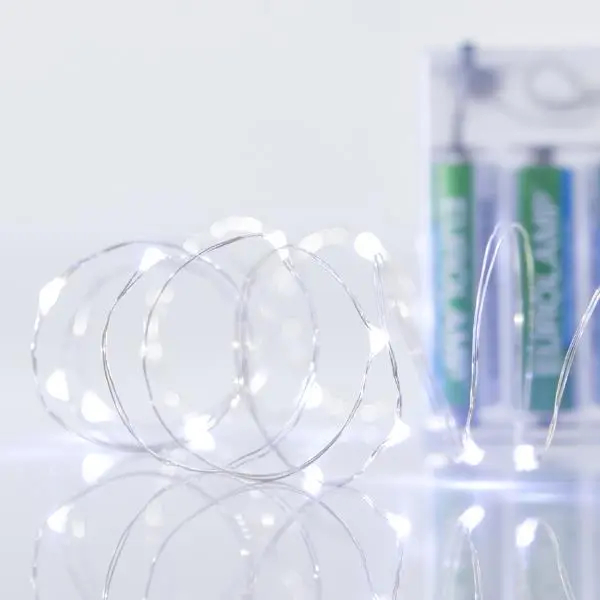 ΣΕΙΡΑ 20 MINI LED ΧΡΙΣΤΟΥΓΓΕΝΙΑΤΙΚΗ ΣΕΙΡΑ ΜΙΝΙ LED 20 ΜΙΚΡΑ ΨΥΧΡΟ ΛΕΥΚΟ ΜΕ ΜΠΑΤΑΡΙΑ - Image 1