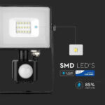 ΠΡΟΒΟΛΕΑΣ LED 10W 800Lm ΜΕ ΑΝΙΧΝΕΥΤΗ ΚΙΝΗΣΗΣ IP65 6400K - Image 2