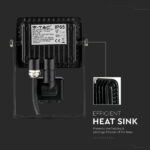 ΠΡΟΒΟΛΕΑΣ LED 10W 800Lm ΜΕ ΑΝΙΧΝΕΥΤΗ ΚΙΝΗΣΗΣ IP65 6400K - Image 4