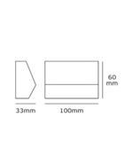 ΑΠΛΙΚΑ ΤΟΙΧΟΥ LED ΣΕ ΑΝΘΡΑΚΙ ΧΡΩΜΑ 1,5W 6000Κ IP65 - Image 2