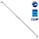 ΜΕΤΑΛΛΙΚΟ ΣΚΑΦΑΚΙ ΓΙΑ ΛΑΜΠΑ ΦΘΟΡΙΟΥ LED 2 x 120cm ΤΡΟΦΟΔΟΣΙΑΣ ΕΝΟΣ ΑΚΡΟΥ - Image 2