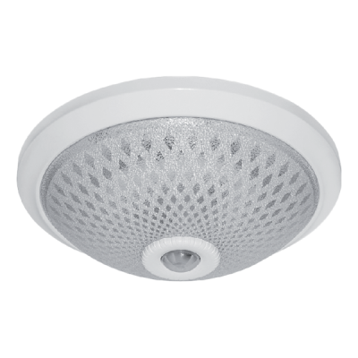 ΛΑΜΠΤΗΡΑΣ ΟΡΟΦΗΣ ΜΕ ΑΝΙΧΝΕΥΤΗ ΚΙΝΗΣΗΣ 2XE27 D300mm ΛΕΥΚΟ
