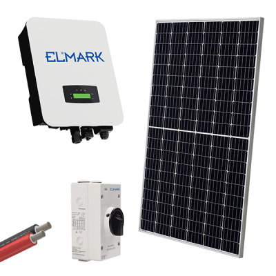 HYBR. SOLAR SYSTEM 1P/5kW 560W PANELS WITH BATT.
