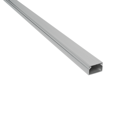 2m. 12X12 PLASTIC CABLE TRUNKING CT2 GREY