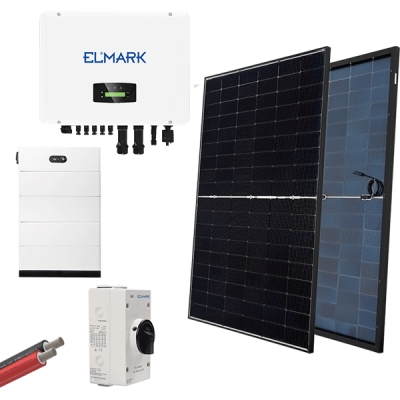 HYBR. SOLAR SYSTEM 3P/15KW 430W PANELS WITH BATT.