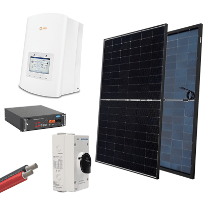 HYBR. SOLAR SYSTEM 1P/3.6kW 430W PANELS WITH BATT.