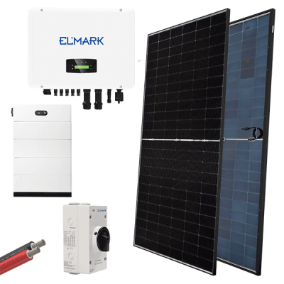 HYBR. SOLAR SYSTEM 3P/20kW 580W PANELS WITH BATT.