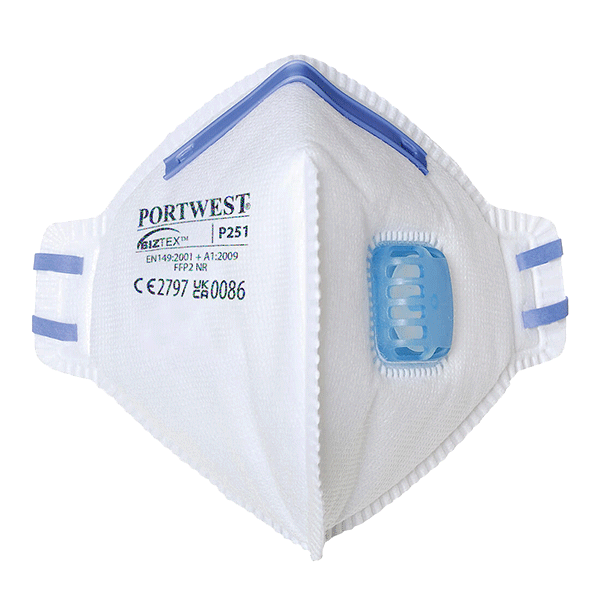 81020 P251 FFP2 VALVED FOLD FLAT RESPIRATOR - Image 1