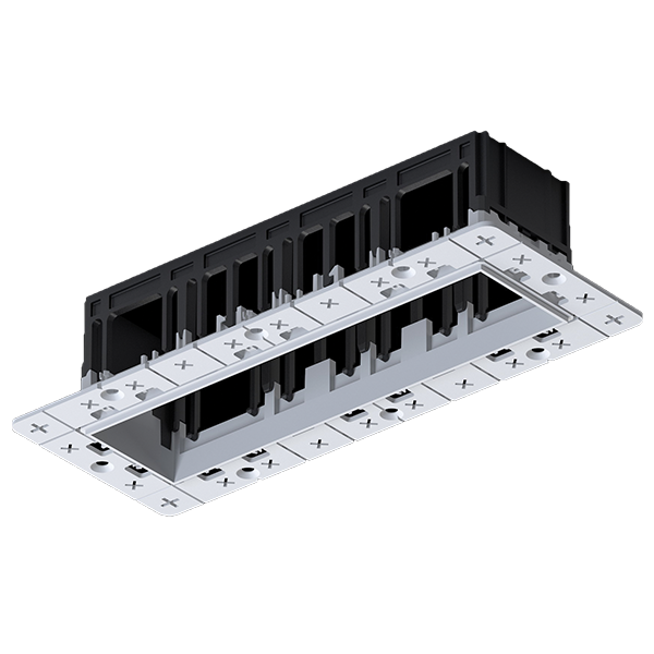 92MOD4RR MODENA 4 MODULE RECESSED BOX WITHOUT FRAME - Image 1