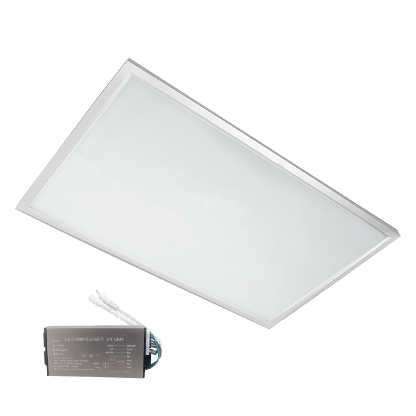 92PANEL013WE LED ΠΑΝΕΛ 36W 4000-4300K 595X295mm ΜΕ ΛΕΥΚΟ ΠΛΑΙΣΙΟ ΚΑΙ ΚΙΤ ΑΣΦΑΛΕΙΑΣ - Image 1