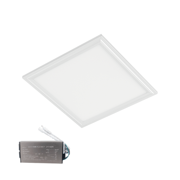 92PANEL028CWE LED ΠΑΝΕΛ 48W 6400K 595X595MM UGR<19+ΜΠΑΤΑΡΙΑ ΑΣΦΑΛΕΙΑΣ - Image 1
