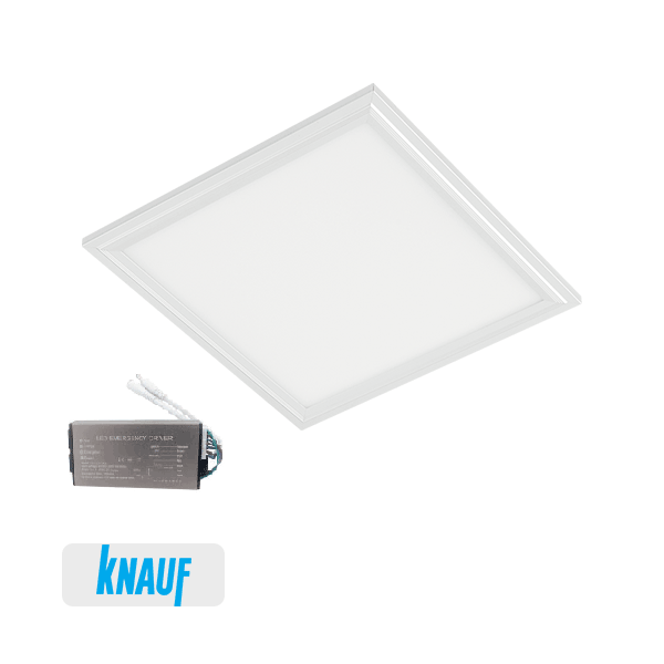 92PANEL030CWIP54E LED ΠΑΝΕΛ ΓΙΑ ΓΥΨΟΣΑΝΙΔΑ 48W 6400K 595x595mm IP54+KIT ΑΣΦΑΛΕΙΑΣ - Image 1