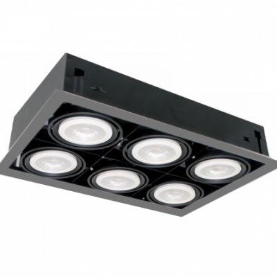 ΦΩΤΙΣΤΙΚΟ QUAD610 10W 6XE27 4000K ΓΚΡΙ ΣΚΟΥΡΟ