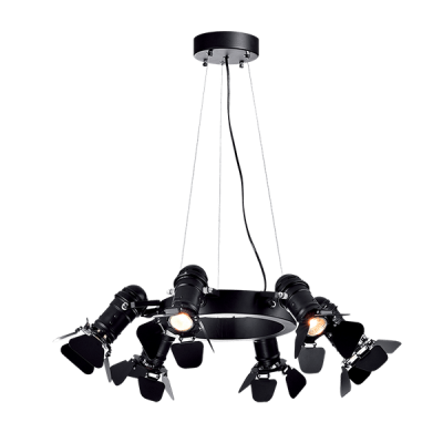 CINEMA ΠΟΛΥΦΩΤΟ 6XE27 ΜΑΥΡΟ D630mm