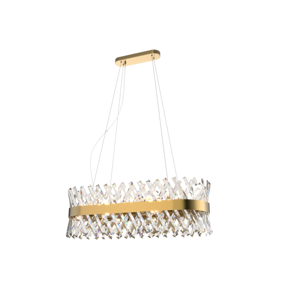 955WILLIAM12 WILLIAM CHANDELIER 12xE14 GOLD - Image 1