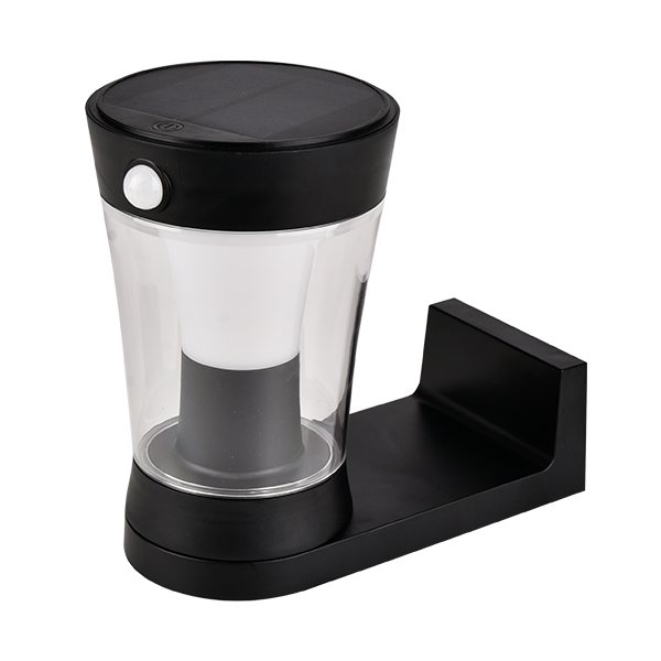 98SOL312 SOLAR WALL LAMP 3W IP54 WITH SENSOR, BLACK - Image 1