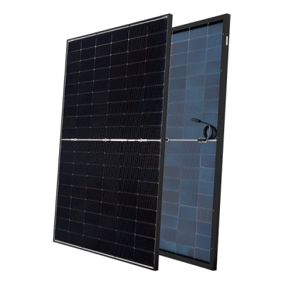 BIFACIAL MONOCRYSTALLINE HALF-CUT SOLAR PANEL N-TYPE TOPCON 430W, BLACK 22% + 18% EFFICEIENCY