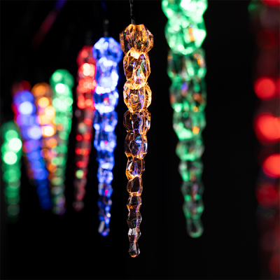 CHRISTMAS ICICLE LIGHT 10PCS RGB 2XАА IP44