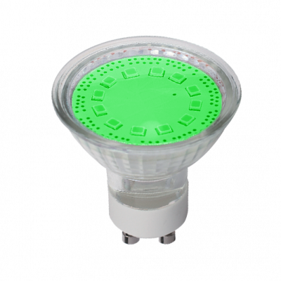 LED ΛΑΜΠΤΗΡΑΣ SMD2835 3W GU10 230V 3000K ΠΡΑΣΙΝΟ