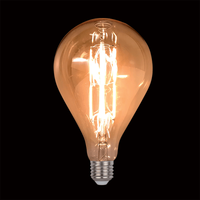 LED ΛΑΜΠΑ VINTAGE ΝΤΙΜΑΡΙΖΟΜΕΝΗ 8W E27 D160 2800-3200K ΜΕΛΙ