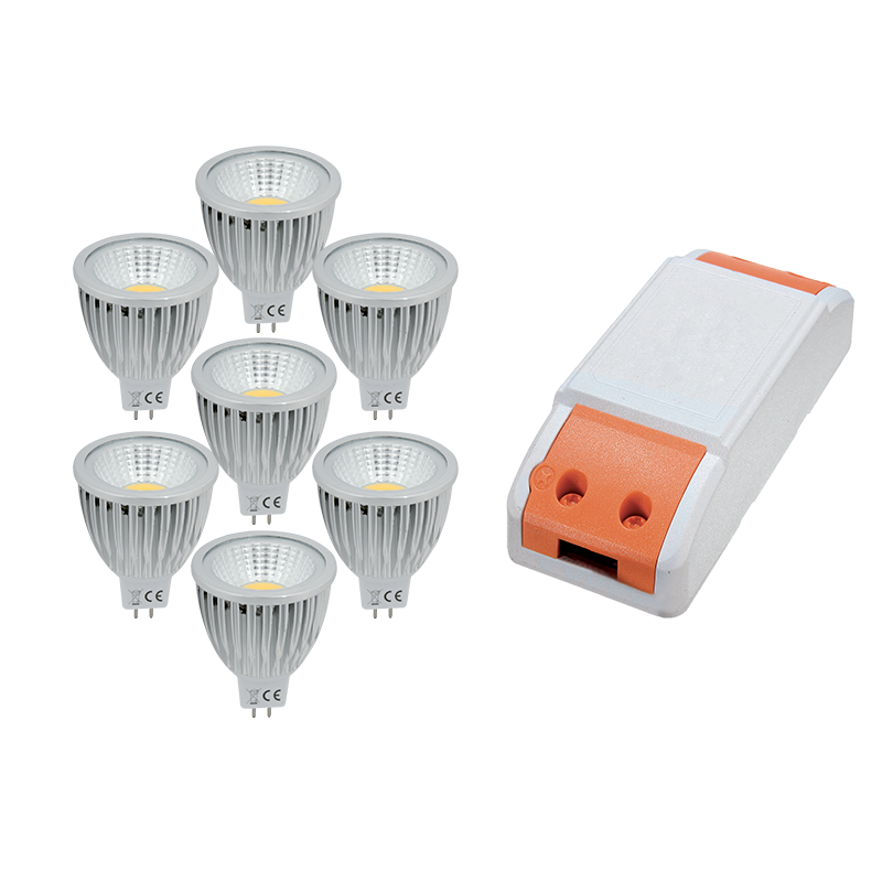 99SET7LED572 LED ΤΡΟΦΟΔΟΤΙΚΟ 36W+ 7X LED3 3W 4000K MR16 - Image 1