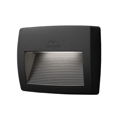 LORENZA 190 LED ΑΠΛΙΚΑ 7.5W CCT 4000K IP55 ΜΑΥΡΟ