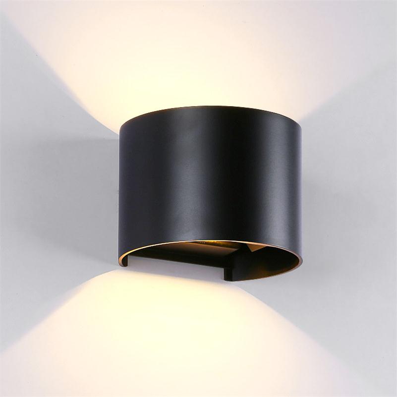 BL LED ΑΠΛΙΚΑ ΣΤΡΟΓΓΥΛΗ 2X5W 4000K IP54 ΜΑΥΡΗ - Image 1