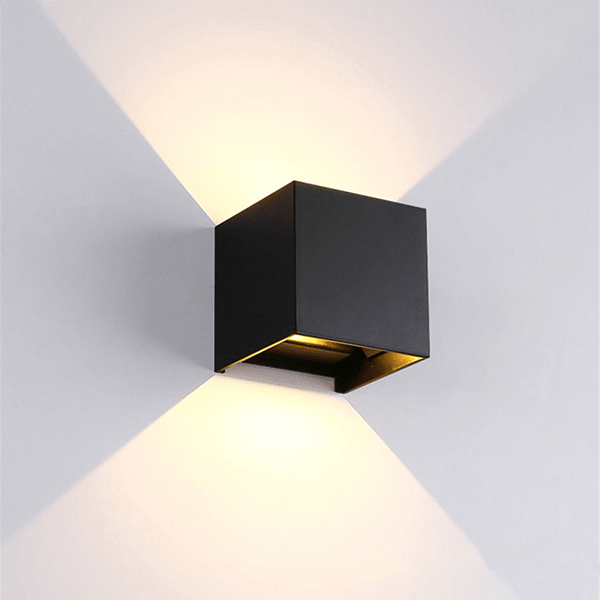 BL LED ΑΠΛΙΚΑ ΤΕΤΡΑΓΩΝΗ 2X5W 4000K IP54 ΜΑΥΡΗ - Image 1