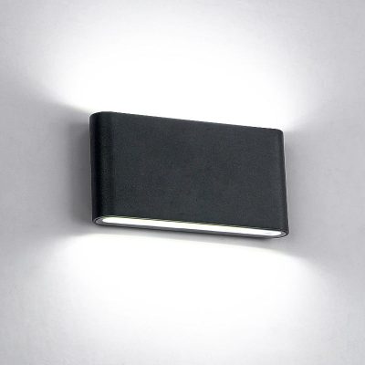 LED ΑΠΛΙΚΑ ΣΤΡΟΓΓΥΛΕΜΕΝΗ 2X6W 4000K IP20 ΜΑΥΡΗ