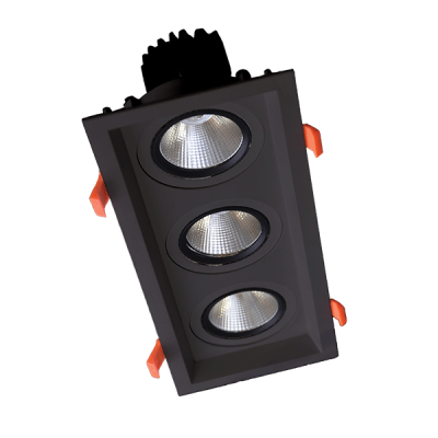 ΤΡΙΠΛΟ ΚΙΝΟΥΜΕΝΟ LED ΣΠΟΤ 3X15W 230V 3000K ΜΑΥΡΟ