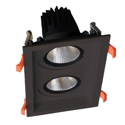 ΔΙΠΛΟ ΚΙΝΟΥΜΕΝΟ LED ΣΠΟΤ  2X30W 230V 4000K ΜΑΥΡΟ
