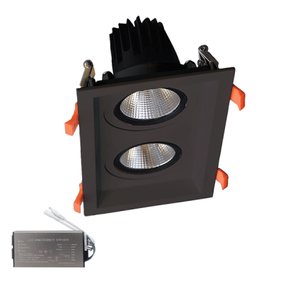ΔΙΠΛΟ LED ΣΠΟΤ 2X30W 230V 3000K BL+ΚΙΤ ΑΣΦΑΛΕΙΑΣ